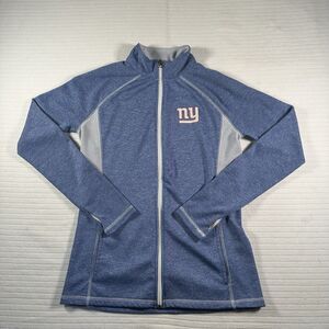 NY Giants Women’s Jacket Medium Blue Full Zip Athletic Lightweight NFL Football